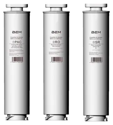 Produktbild von 3er-SET Ersatzfilter (RO+PAC+SR) für BEM Lina und BEM Ida Wasserfilter
