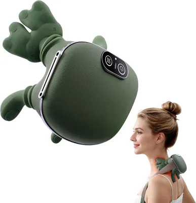 Produktbild von Nackenmassagegerät, Elektrisches 4D Shiatsu Massagegerät, 3 Intensitätsstufen und 2 Heizstufen, Lindert Muskelverspannungen und Ermüdung