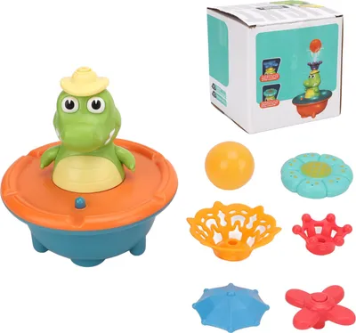 Productafbeelding van Kinderspeelgoed voor in het water, met LED-verlichting, muziek, spuitfunctie, douchekop, geschikt voor baby's, badkamers en zwembaden