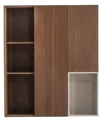 Produktbild von 2xTV-Einheit Oberes Modul Moderner Stil Braun Holz Minimalistisch