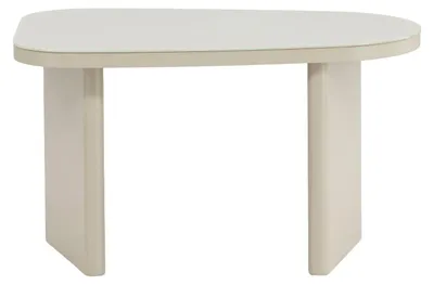 Image de Grönvik table d’appoint blanc table de nuit beige.