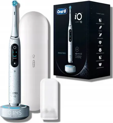 Produktbild von Oral-B | Elektrische Zahnbürste - iO Series 10 - Stardust White - mit KI-Technologie - 7 Reinigungsmodi