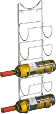 Obrázek produktu pro Kovový nástěnný stojan na víno, 5 láhví
