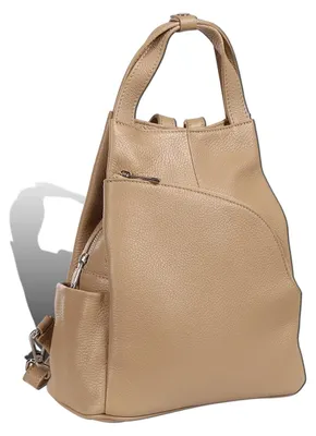 Produktbild von Toscanto Damen Cityrucksack Leder Rucksack taupe beige D2OTT613RI