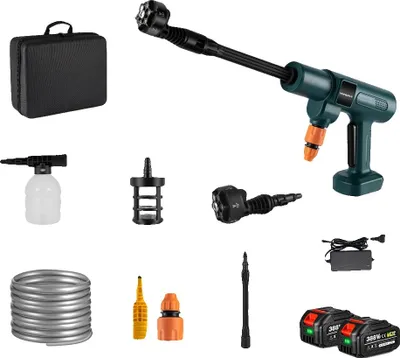 Produktbild von Hochdruckreiniger, 200 Bar Leistung, 6-in-1 Düse, 2xBatterie Set, EU Stecker-a