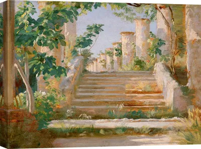 Productafbeelding van Canvas schilderijen - Peder Severin Kroyer, Loggia in Ravello – 70x50 cm