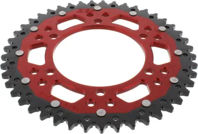 Zdjęcie produktu dla Zębatka ZF 45 zębów skok 525 czerwona czarna podwójna ZFD-1876-45-RED