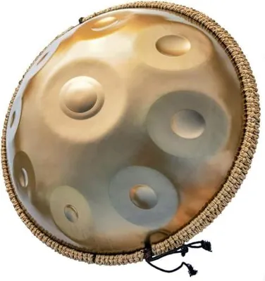 Produktbild von Stahl-Handpan-Trommel in D-Moll mit 9 Noten, 22-Zoll-Handtrommel mit weicher Tasche, 2 Schlägeln, Ständer und staubfreien Tüchern