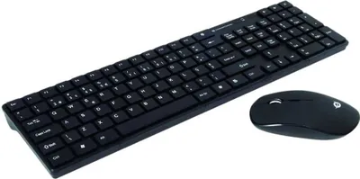 Produktbild von Conceptronic Orazio, Volle Größe (100%), Kabellos, RF Wireless, QWERTY, Schwarz, Maus enthalten
