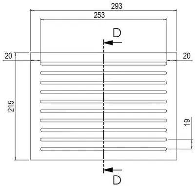Productafbeelding van Gietijzeren rooster voor open haarden, 29,3 x 21,5 x 1-2 cm