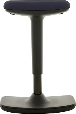 Produktbild von Schaukelhocker Charleston | Sitzhöhe 56-69cm | Tragfähigkeit 110kg | Kunstleder-Sitz | konvex geformter Tellerfuß | Schwarz