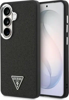 Image de Étui GUESS adapté au SAMSUNG S26 GUHMS26SPFGTSCMK (Fixed Glitter Triangle compatible avec MagSafe) noir