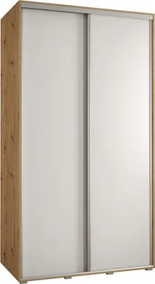 Produktbild von MEBLE KRYSPOL Davos 1 Schrank, zwei Türen - 235,2x140x60 cm - Artisan Weiß Silber
