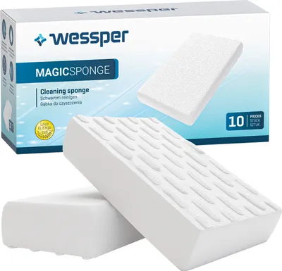 Produktbild von Wessper 10er Pack Schmutzradierer Wand Magic Eraser schmutzradierer Schwamm Radierschwamm, Reinigung einfach mit Wasser, Entfernen problemlos hartnäckigen Schmutz und Flecken