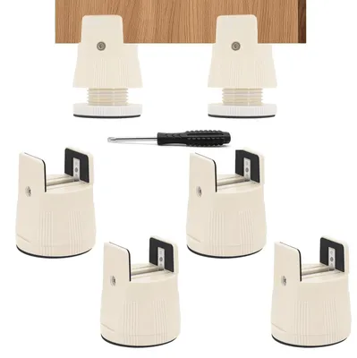 Image de Supports réglables pour meubles, de 6 à 8 cm - Lot de 4 - Blanc