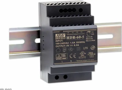 Immagine prodotto di Alimentatore switching per guida DIN MEAN WELL HDR-60-24, 24 V-/2,5 A