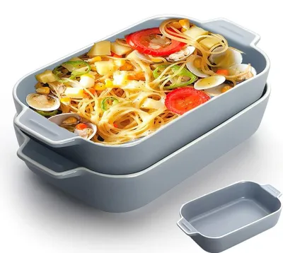 Obrázek produktu pro Sada dvou keramických forem na lasagne s úchyty
