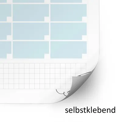Produktbild von Selbstklebender Monatsplaner I Whiteboard undatiert I DIN A3 I Blau I Wochenplaner Tagesplan Organizer Geschenk Planung I schlicht abwischbar I dv_529