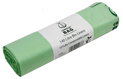 Image de Sacs poubelle biodégradables, sacs pour déchets alimentaires, 140 litres, compostables