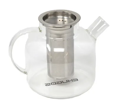 Produktbild von Große Teekanne 1500ml Glas mit Edelstahl Sieb Borosilicat