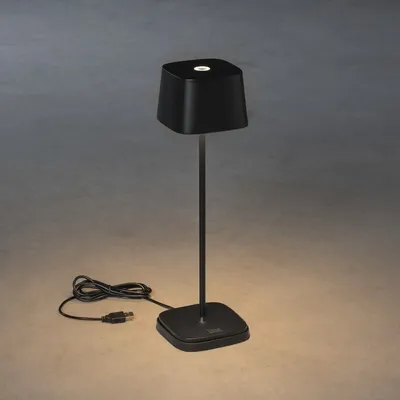 Produktbild von Konstsmide Akku-Tischleuchte Capri | schwarz | Indoor/Outdoor | 7814-750