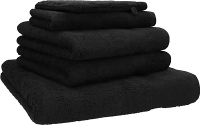Produktbild von Betz 5-tlg. Handtuch-Set PREMIUM 1 Duschtuch 2 Handtücher 1 Gästetuch 1 Waschhandschuh Farbe: schwarz