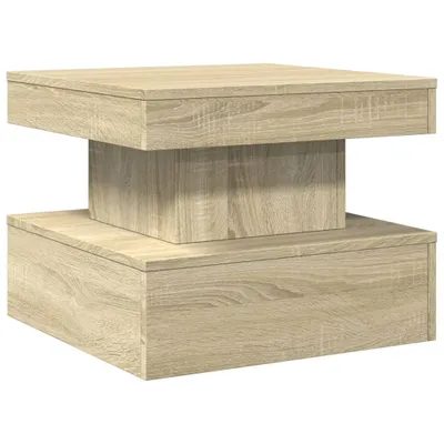 Produktbild von "Winterschlussverkauf "Couchtisch - CLORIS - Wohnzimmertisch - Robust und langlebig - mit LED-Leuchten Sonoma-Eiche 50x50x40 cm - DEMöbel4452126