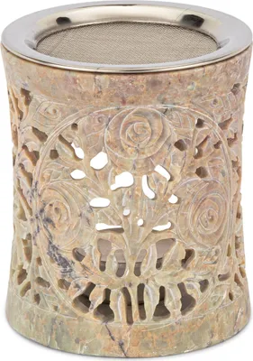 Produktbild von Räuchergefäß aus Speckstein 10x8,5cm Weihrauchgefäß Siebgefäß Handwerkskunst