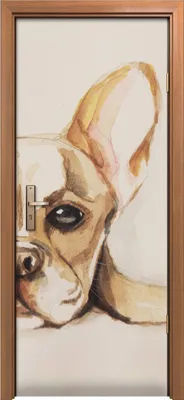 Produktbild von Türposter 80x200 cm Türaufkleber Türtapete Türfolie Klebefolie Wand Bild Bulldogge Hund Tier Welpe