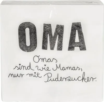 Produktbild von Serviette 'Oma' im minimalistischen Stil der Familien-Serie, Standard-Lunchformat