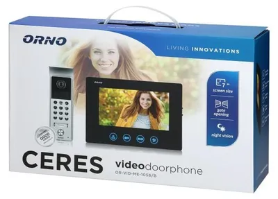 Obrázek produktu pro Videozvonek ORNO OR-VID-ME-1056/B CERES, 7" LCD s kodovým zámkem