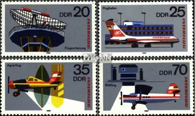 Produktbild von Briefmarken DDR 1980 Mi 2516-2519 (kompl.Ausgabe) postfrisch 25 Jahre INTERFLUG
