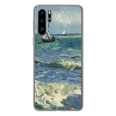 Produktbild von MuchoWow® Handyhülle Schutzhülle Hülle für Huawei P30 Pro Meereslandschaft bei Les Saintes-Maries-de-la-Mer - Vincent van Gogh Silikon Softcase Handy Hülle - Schutzdeckel