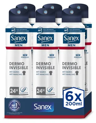 Imagen del producto de Sanex Men Dermo Invisible, desodorante en spray, 200 ml