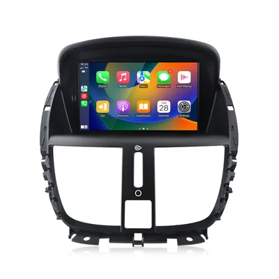 Image de Système de navigation intégré pour autoradio, 2+64 Go de stockage, Android 14, compatible Carplay, GPS, NAVI, RDS, commandes au volant, DAB+, pour Peugeot 207 (2006-2015), avec Wi-Fi, processeur 4 cœurs