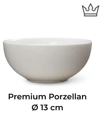 Premium Porzellan Schüssel Ø13 cm – Elegante Schale für feine Vorspeisen und Beilagen
