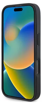 Image de Mercedes Mb Étui en cuir à points incurvés pour Iphone 16 Pro Max - Noir