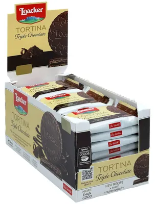 Produktbild von Loacker Tortina Triple Chocolate 24x21g
