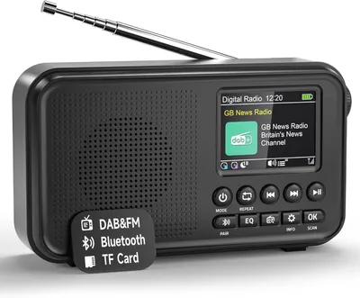 Immagine prodotto di Radio DAB/DAB+ portatile con batteria da 3000 mAh e Bluetooth 5.0