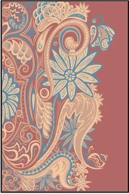 Produktbild von Wallario Wandbild Muster mit Blumen in Pastellfarben, Größe: 61 x 91,50 cm, Poster mit schwarzem Aluminiumrahmen