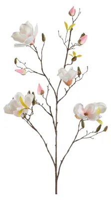 Produktbild von künstlicher Magnolienzweig weiß rosa H. 105cm Emerald Kunstblumen
