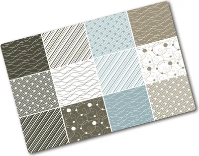 Produktbild von Tulup Glas Herdabdeckplatte - 80x52 cm - Glaskeramikkochfeld-Abdeckung Spritzschutz Glasabdeckplatte - Einteilig - Kunst: Modern & Klassisch - Geometrisches Muster - Beige
