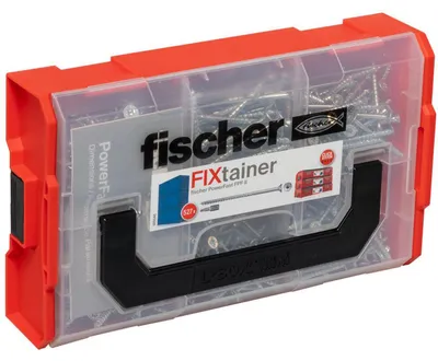 Productafbeelding van fischer 562272 fischer Holzbauschrauben-Sortiment FixTainer PowerFast II TX TG 562272 4/4,5/5 mm x 35/40/45/50/60/70 mm, 527 St.