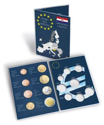 Produktbild von Münzkarte für 1 Euro-Kursmünzensatz Kroatien