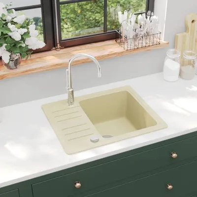 Produktbild von The Living Store Granitspüle Einzelbecken Beige