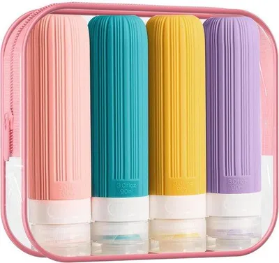 Image de Lot de petits flacons de voyage, 90 ml, étanches, pour produits cosmétiques