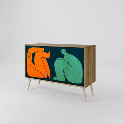 Immagine prodotto di Cassettiera Spacerebels a 2 ante - credenza cassettiera - credenza alta - mobile guardaroba - soggiorno camera da letto - 57,5×111×42 (HxLxP)