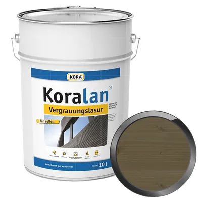 Produktbild von KORA Koralan Vergrauungslasur - 10 Liter (FLINT) Wetterschutzlasur