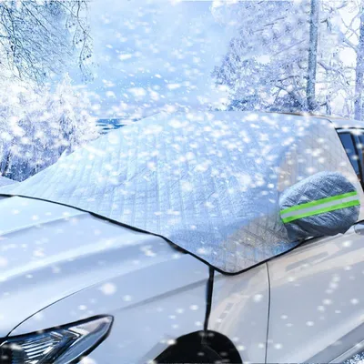 Image de Protection pare-brise voiture - Gel et neige - 235 x 135 cm - Pliable