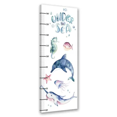 Image de Toile de 40 x 100 cm Feeby bleu, prête à accrocher